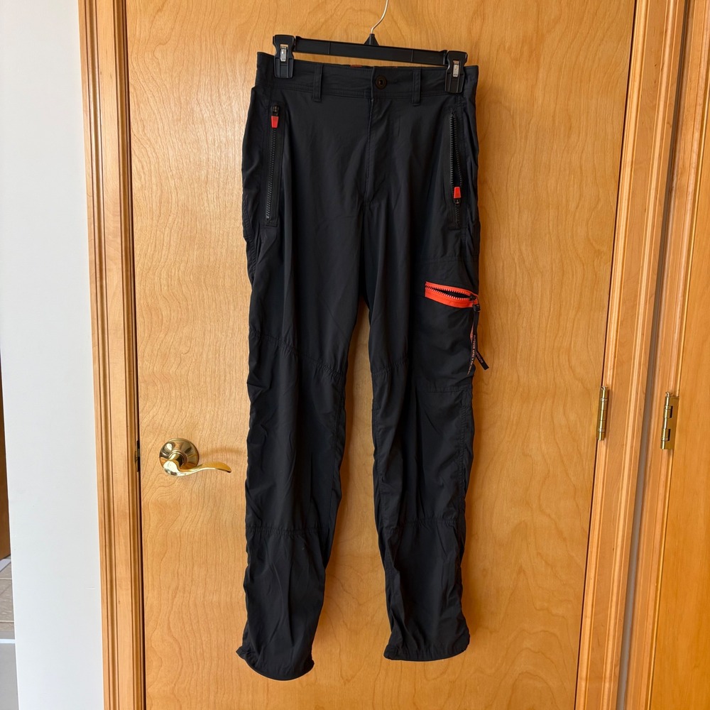 REI Co-op x Outdoor Afro Hiking Pants Mens 28x30 Black Orange Cargo Techwear